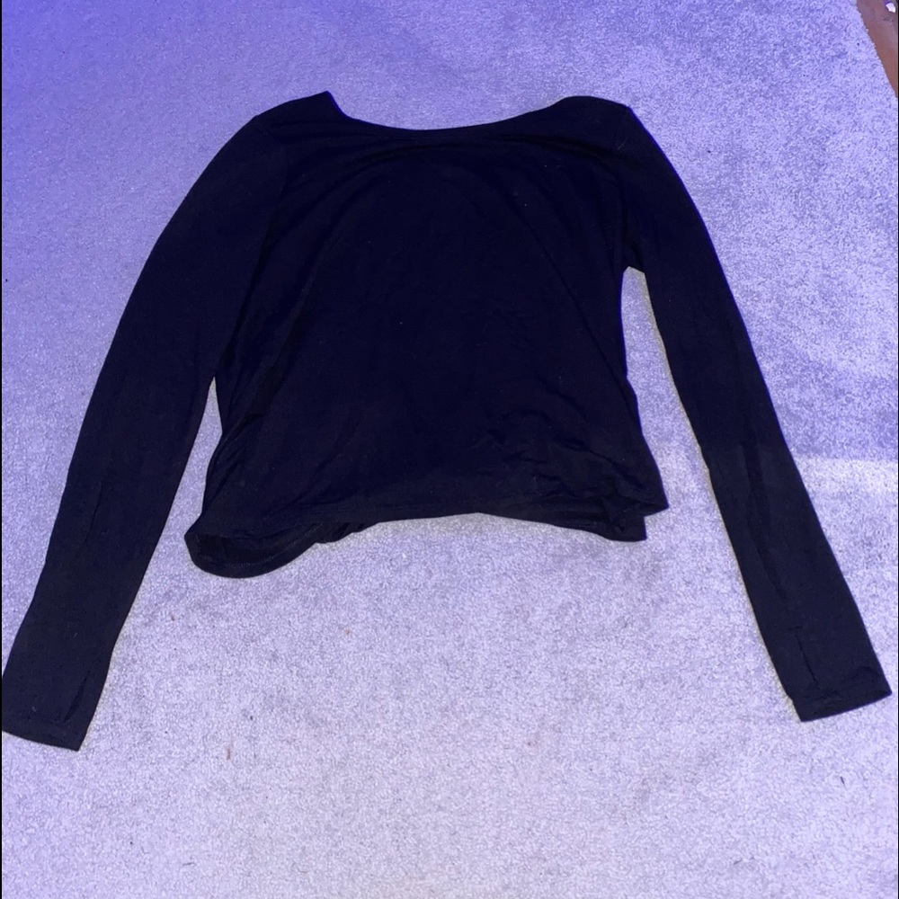 Forever 21 Black Open Back Long Sleeve